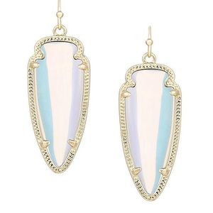 Kendra Scott clear iridescent sky earrings